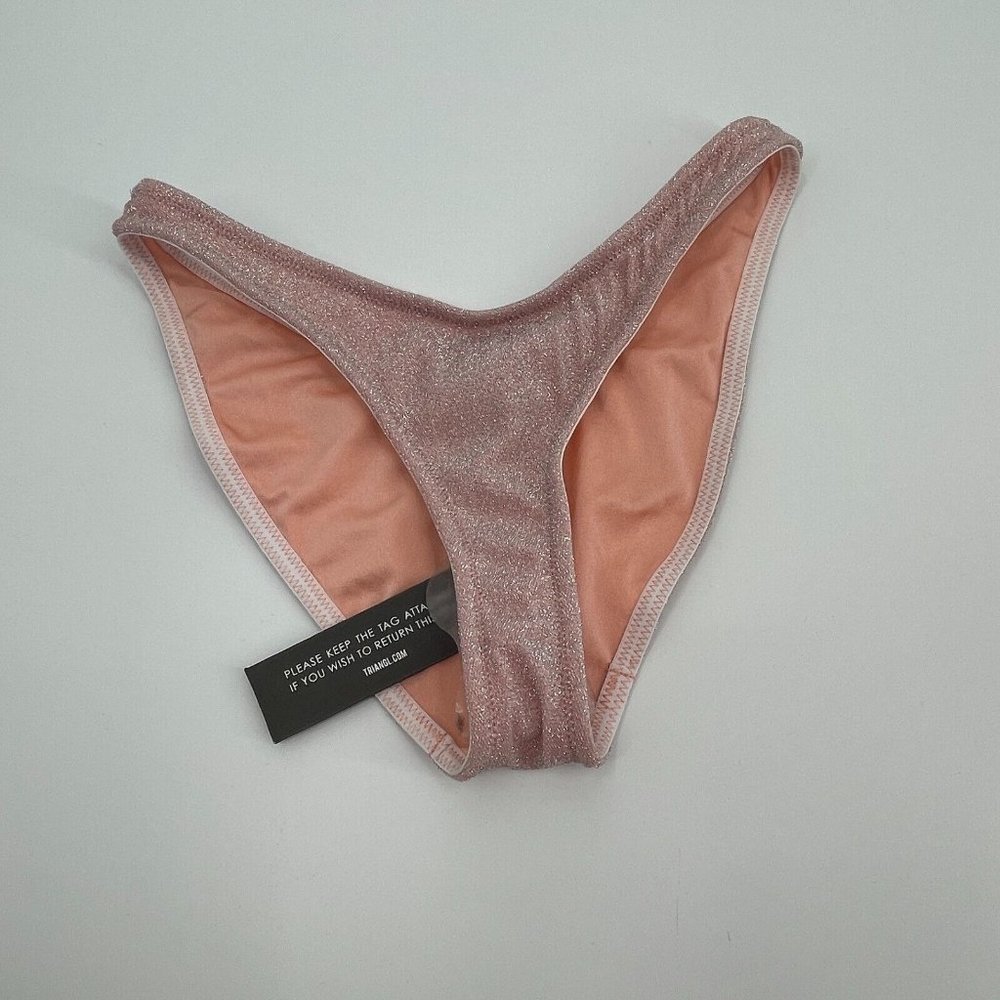 Triangl Swimwear Medium Womens BIkini Bottom Pink Glitter Sparkle Beach New